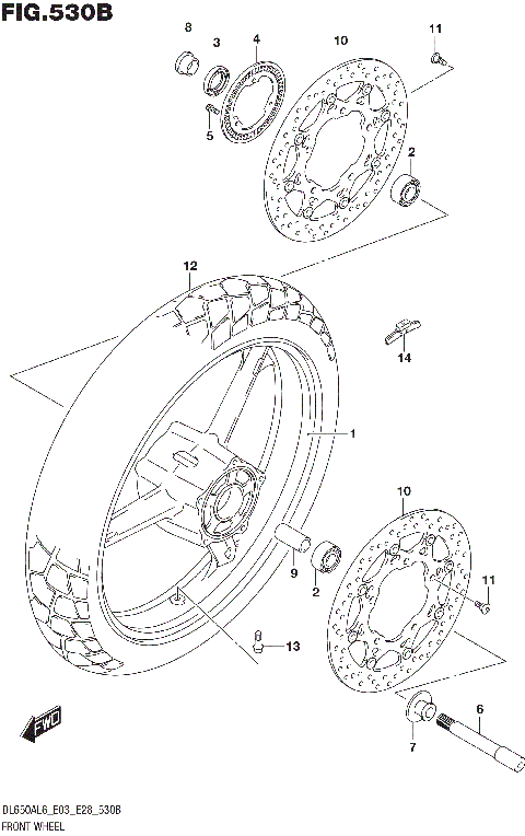 FRONT WHEEL (DL650AL6 E33)