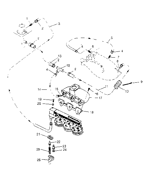 COOLING SYSTEM  SL 750 B954070 (4930523052B008)