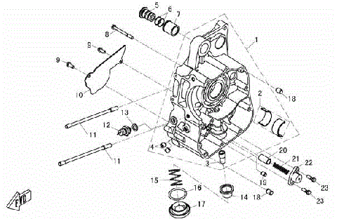 RIGHT CRANKCASE ASSY