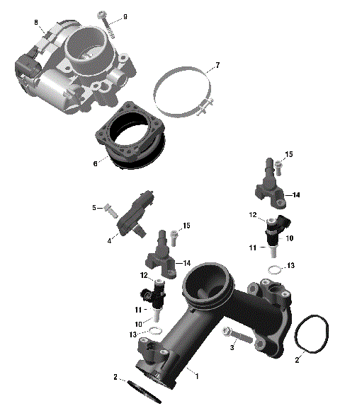 01- ROTAX - Air Intake Manifold And Throttle Body
