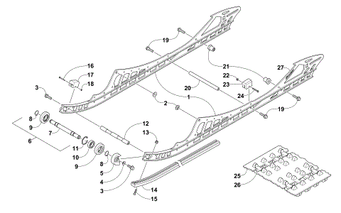 SLIDE RAIL AND TRACK ASSEMBLY