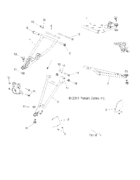 SUSPENSION, FRONT CONTROL ARMS - Z14JT9EFX (49RGRSUSPFRT12RZRXPI)