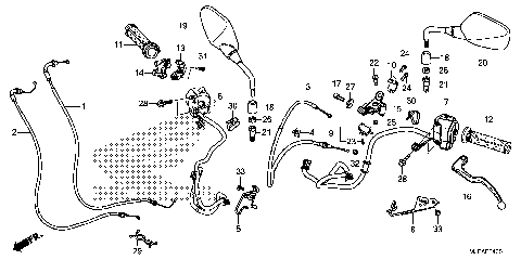 HANDLE LEVER@SWITCH@CABLE