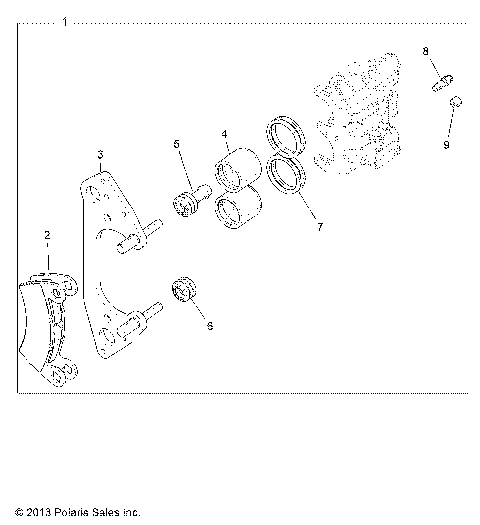 BRAKES, FRONT CALIPER - R14WH88A/9EA ALL OPTIONS (49RGRCALIPER14CREW)