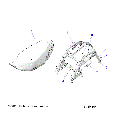BODY, SEAT ASM. and REAR RACK - S23CFE5TSL (C601131)