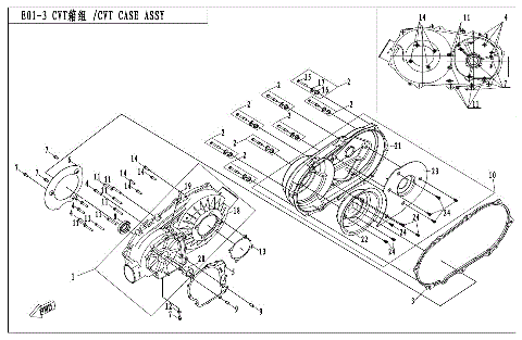 CVT CASE ASSY