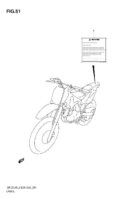 LABEL (DR-Z125L E28)