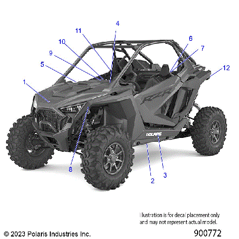 BODY, DECALS, STANDARD - Z21RAE92BD/BJ (900114)