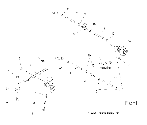 ENGINE, CARBURETOR MOUNTING and FUEL LINES - A10DH50AX/AZ (49ATVCARBBRKT10SP500TRG)