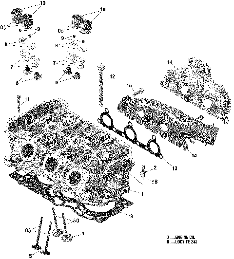 01- Engine - Cylinder Head And Exhaust Manifold - 900 ACE