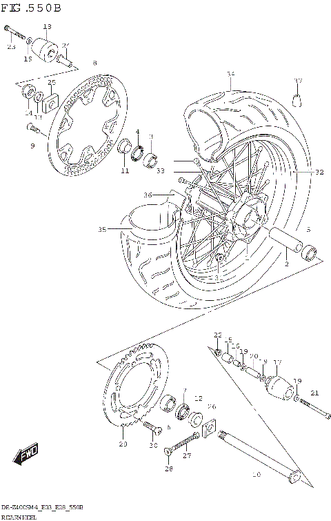 REAR WHEEL (DR-Z400SM)