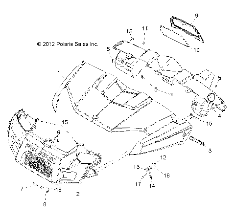 BODY, HOOD, DASH and GRILL - R13RH50AG/AH/AM/AR (49RGRHOOD13500)
