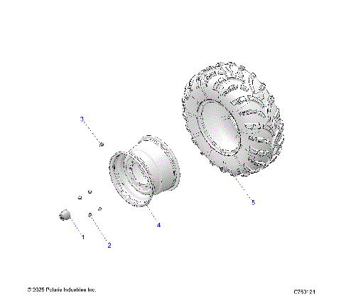 WHEELS, REAR TIRE - A26SED57C1 (C760124)