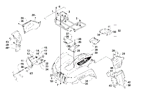 FRONT RACK, BODY PANEL, AND HEADLIGHT ASSEMBLIES [300934]