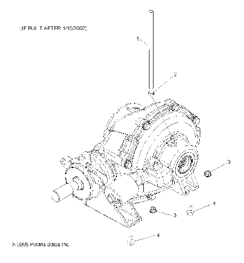 GEARCASE, MOUNTING, REAR (BUILT AFTER 1/15/07) - R07RB50AA/RH50AA (49RGRGEARCASEMTGRR077004X4)
