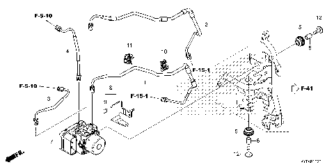 ABS MODULATOR@BRAKE PIPE