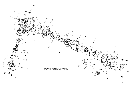 DRIVE TRAIN, FRONT GEARCASE INTERNALS - R11TH76/TY76 ALL OPTIONS (49RGRGEARCASE1332829)