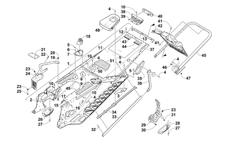 TUNNEL, REAR BUMPER, AND SNOWFLAP ASSEMBLY