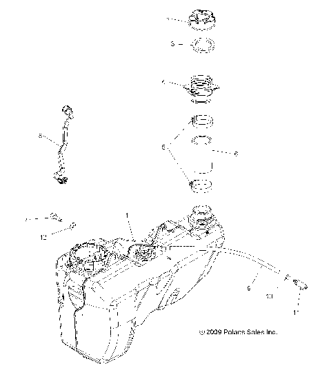 BODY, FUEL TANK - A10DX85AL/AF (49ATVFUEL10SP550X2)