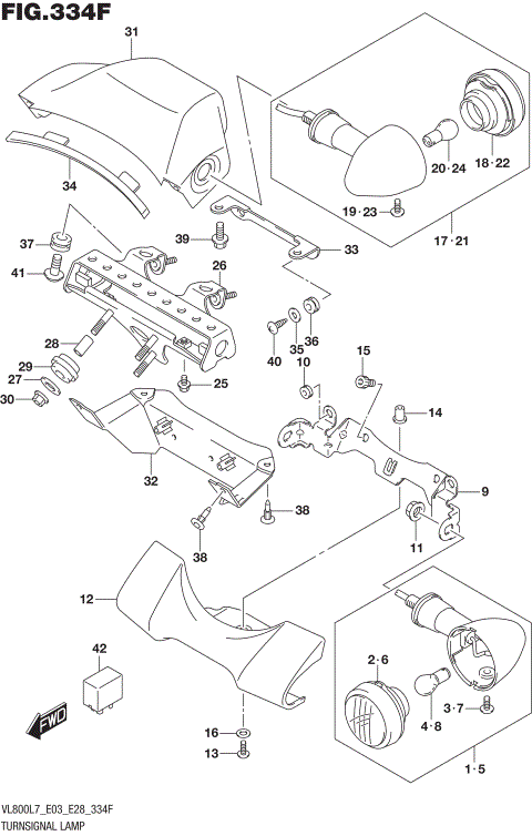 TURNSIGNAL LAMP (VL800TL7 E33)