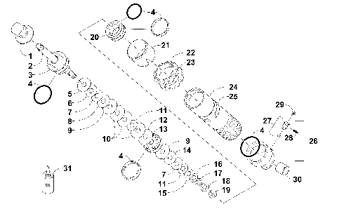 REAR SUSPENSION FRONT ARM SHOCK ABSORBER [101152]