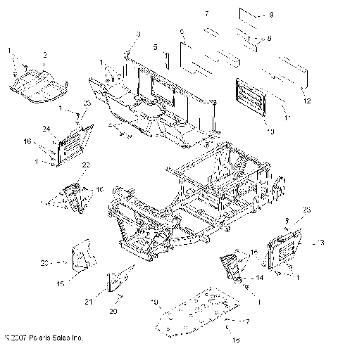 BODY, FLOOR and FENDERS - R08RF68AD/AF/AZ (49RGRMOLDINGS086X6)