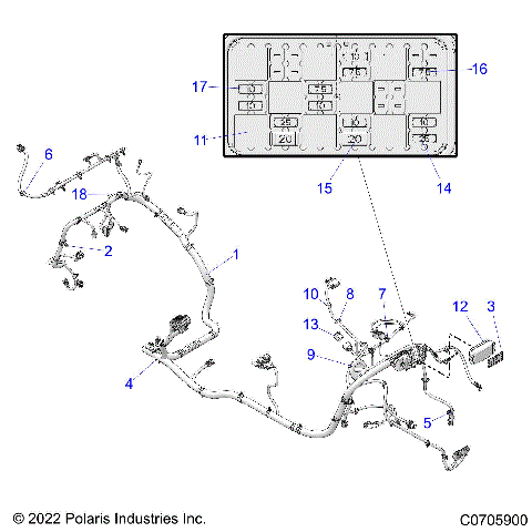 ELECTRICAL, WIRE HARNESS - Z22S1E99AL/BL (C700104-5)