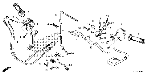 HANDLE LEVER@SWITCH@CABLE