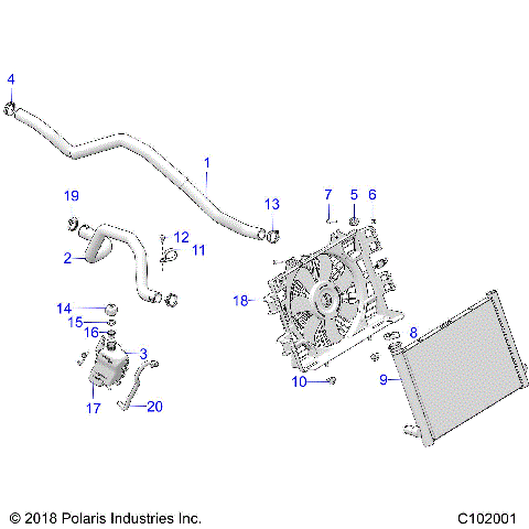 ENGINE, COOLING SYSTEM - A20SXE95KL/KR (C102001)