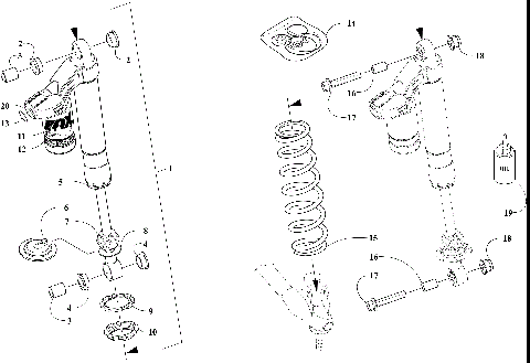 FRONT SUSPENSION SHOCK ABSORBER ASSEMBLY [107764]