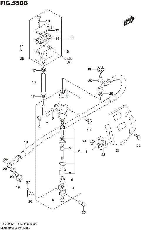 REAR MASTER CYLINDER (DR-Z400SM)