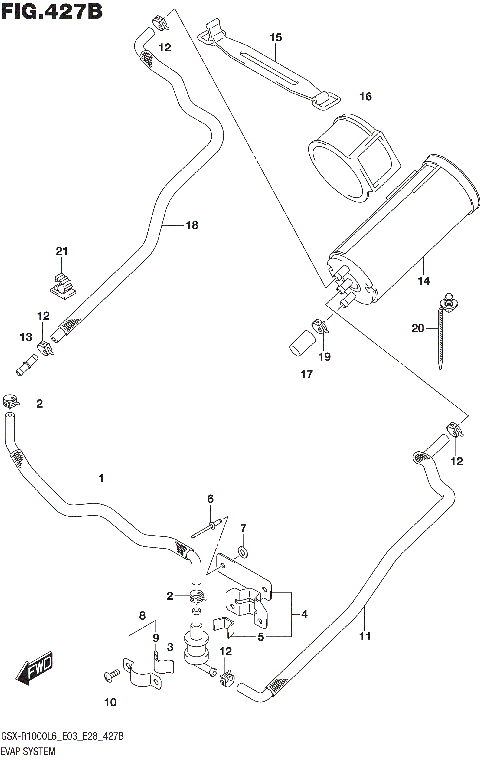 EVAP SYSTEM (GSX-R1000AL6 E33)