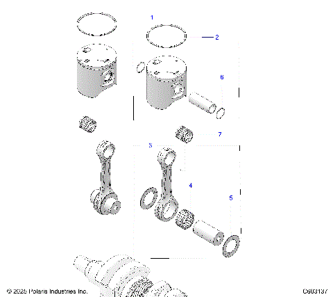 ENGINE, PISTONS - S26AJB6RSL/REL/AJE6RSL (C603137)