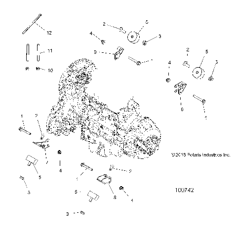 ENGINE, TRANSMISSION MOUNTING & LONG BLOCK - A19SVA85BG (100742)