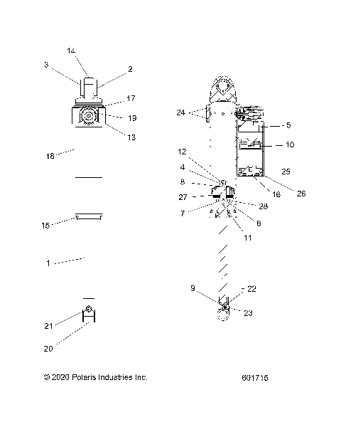 SUSPENSION, SHOCK, REAR TRACK - S21MDX6DSA/6DEA (601065)
