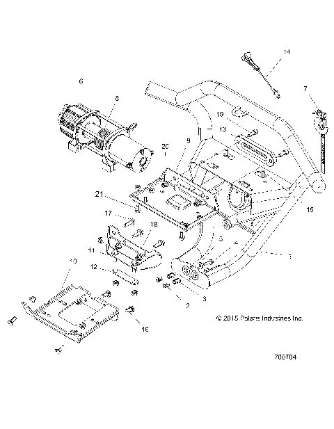 ACCESSORY, FRONT BUMPER, W/WINCH - Z16VDM99AM (700784)