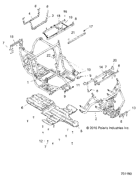 CHASSIS, MAIN FRAME AND SKID PLATES - Z18VDE99NK (701180)