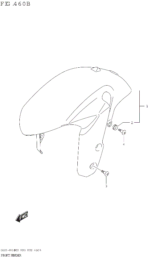 FRONT FENDER (GSX-R600Z)