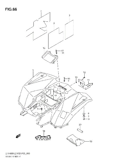 REAR FENDER (LT-F400F E28)