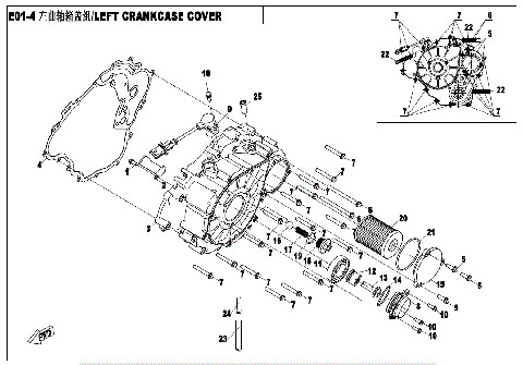 LEFT CRANKCASE COVER ASSY