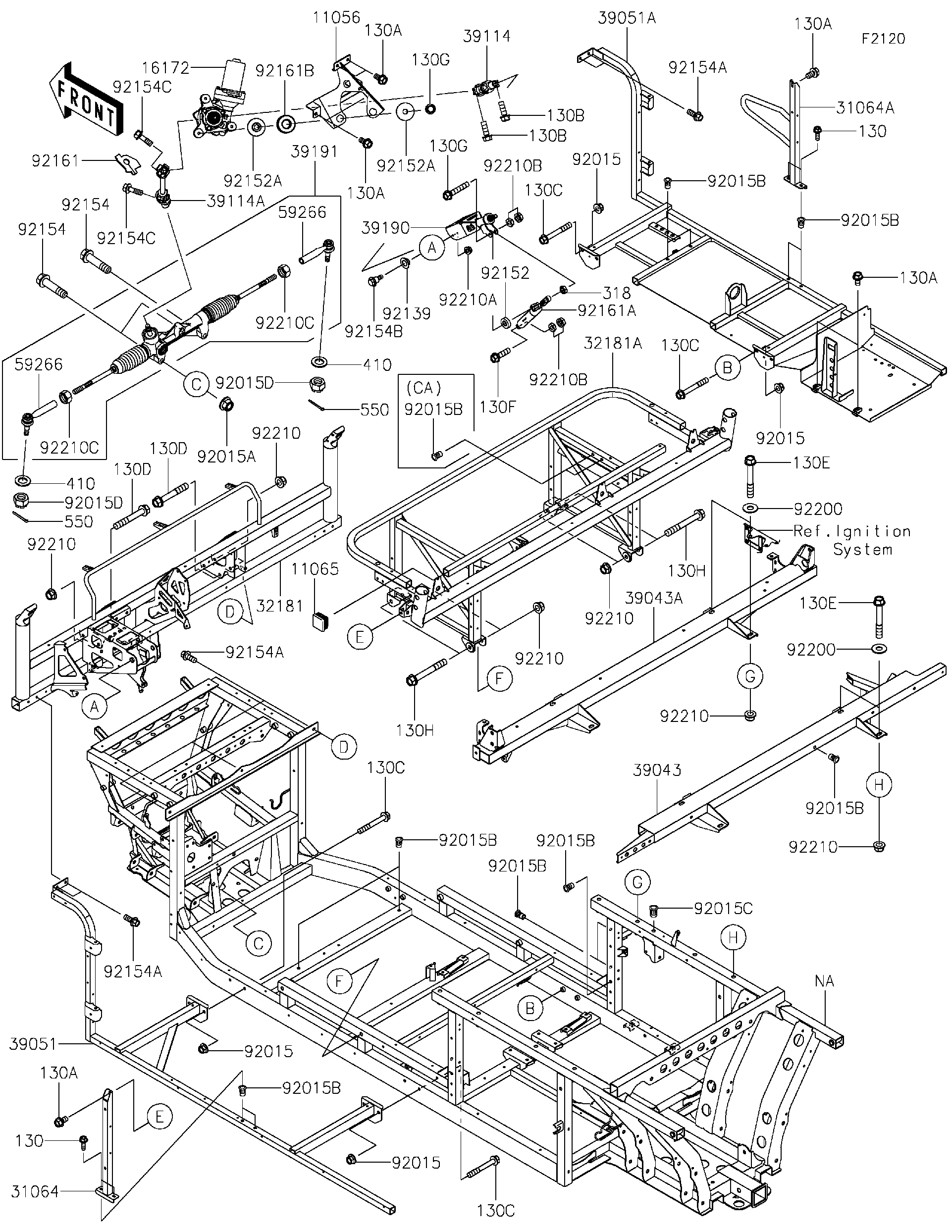 Rfmさま専用　KanazawaPOLES 2020 Kawasaki MULE PRO-FX EPS Frame Utility Vehicles Parts