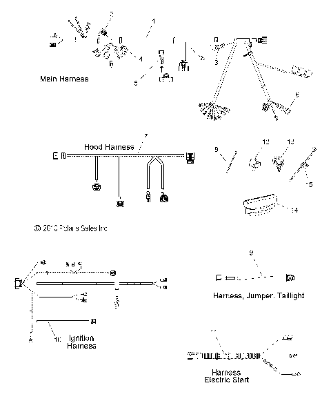 ELECTRICAL, WIRE HARNESS - S12CM8GSA/GSL/GEA (49SNOWHARNESS12800RMK)