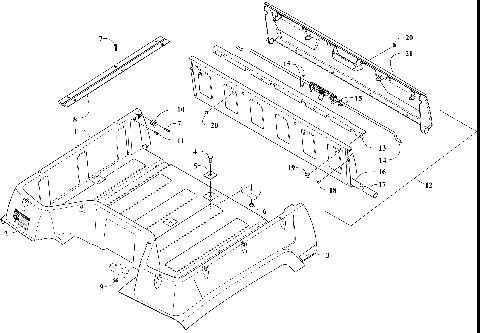 CARGO BOX AND TAILGATE ASSEMBLY [303037]