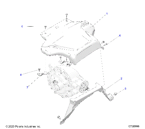 DRIVE TRAIN, HEAT SHIELDS - R25X6W1RB9/BD/BM (C730996)
