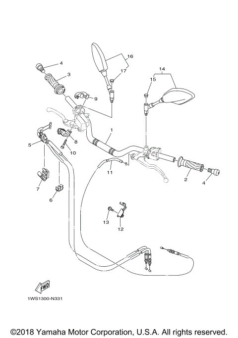 STEERING HANDLE CABLE