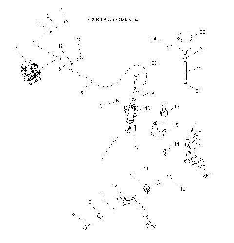 BRAKE, REAR - A07GP52AA/AB (49ATVBRAKERROUTLAW)