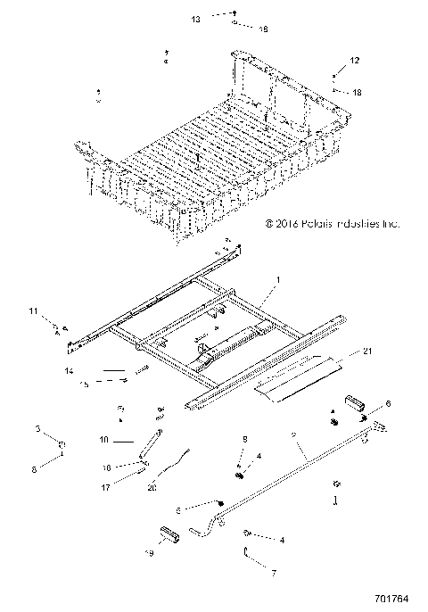 BODY, BOX MOUNTING and LATCH - R18RVU99AS (701764)