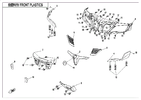 FRONT PLASTICS-TIMBER CAMO
