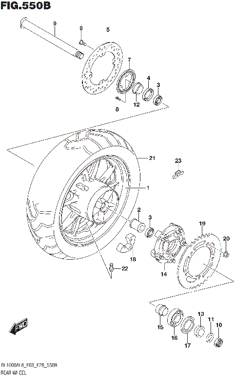 REAR WHEEL (DL1000AL8 E28)