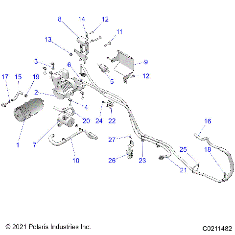 BODY, FUEL TANK EVAP SYSTEM - A21SHZ57BD/BL (C0211482)